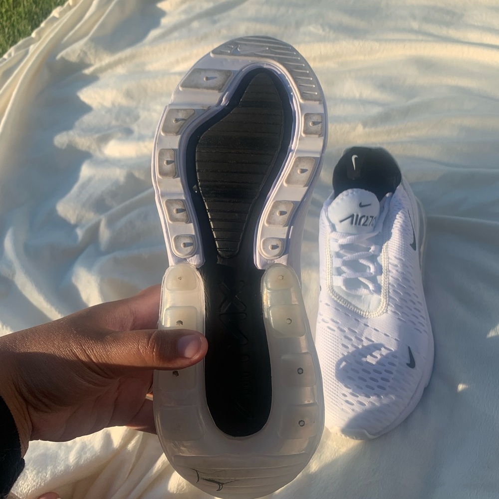 White and Black Nike 270 Shoes